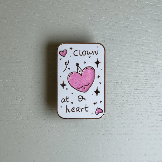 Clown at Heart Enamel Pin