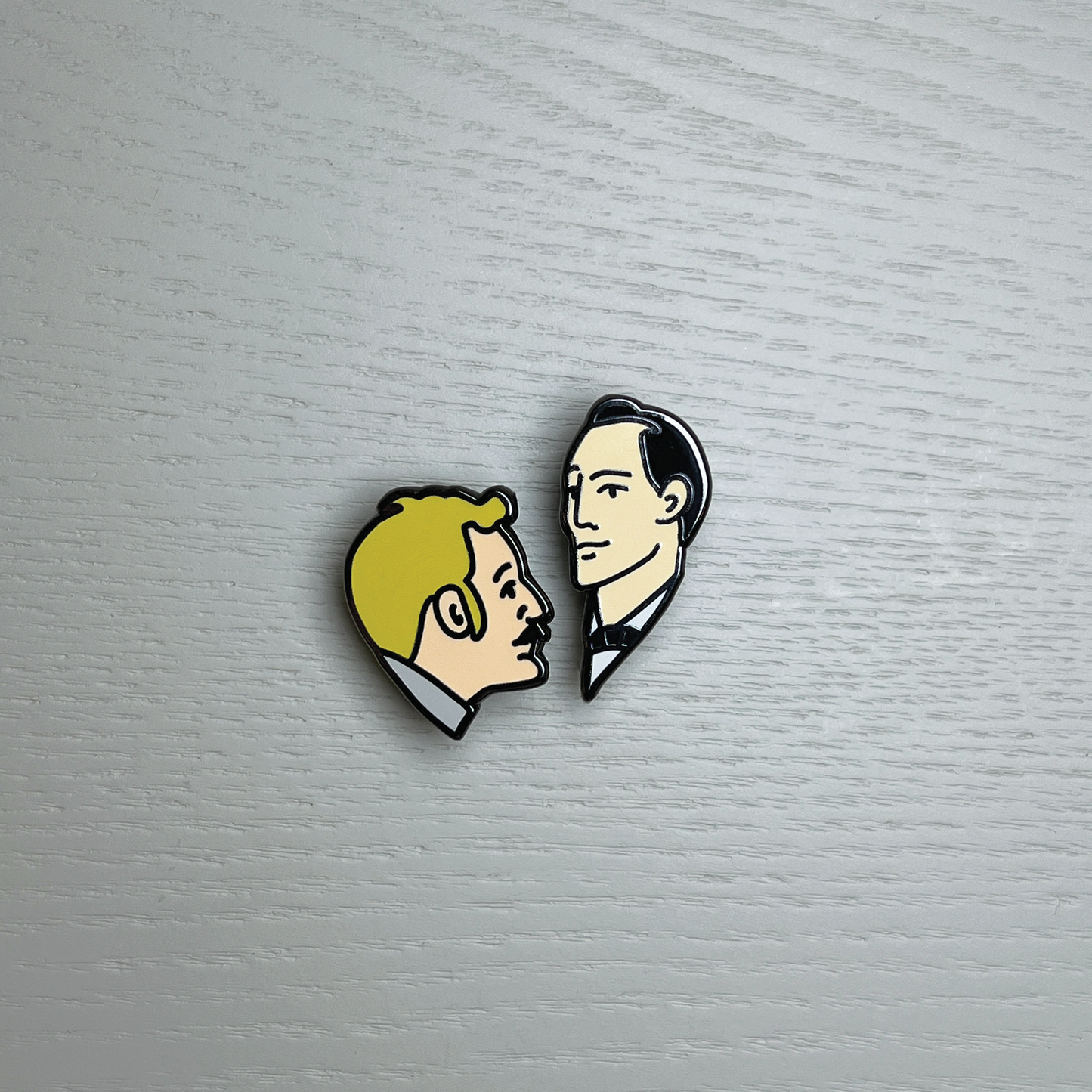 Holmes and Watson Enamel Pins