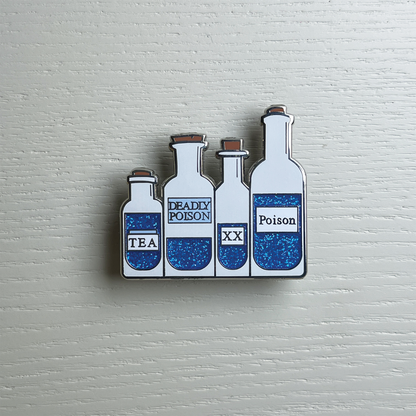 Bottles with Glitter Enamel Pin