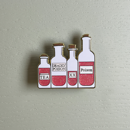 Bottles with Glitter Enamel Pin