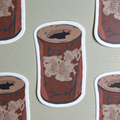 Opened Can Sticker